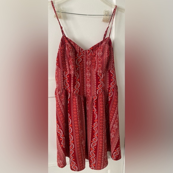 Plus Size Red Strap Mid Dress - Picture 1 of 2
